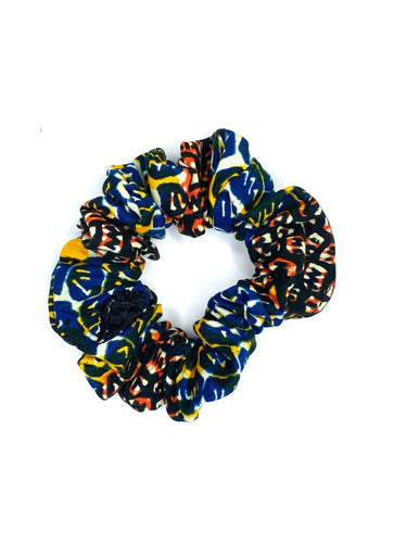 Blue Ghana Scrunchie