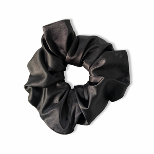 Midnight Satin Scrunchie